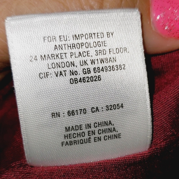 Anthropologie MAEVE Dora Pleated Front Wine Red Stretchy Tunic Dress Sz XS - Picture 6 of 9